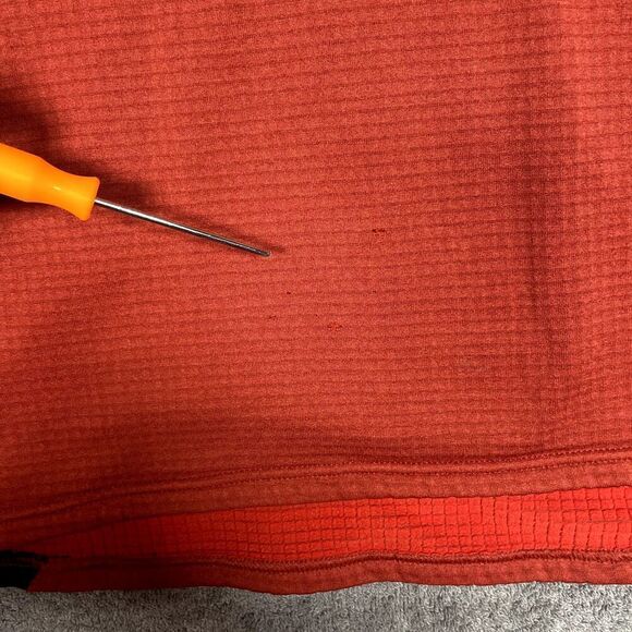 Vintage Patagonia Sweater Mens XL Red 1/2 Zip R1 Regulator Made In USA *PHOTOS* - Picture 8 of 10